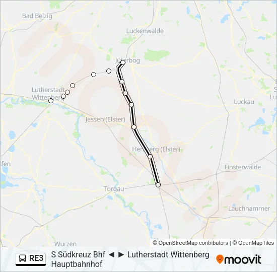 RE3 Bus Line Map
