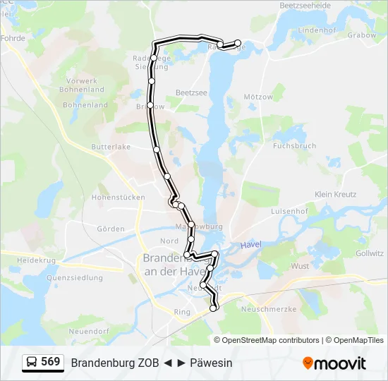 569 Bus Line Map