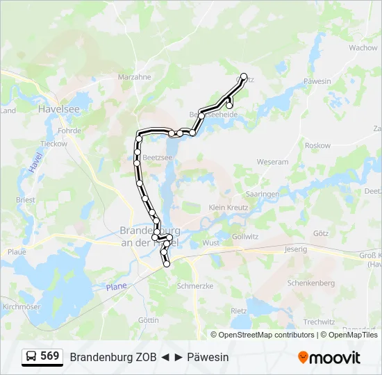569 Bus Line Map