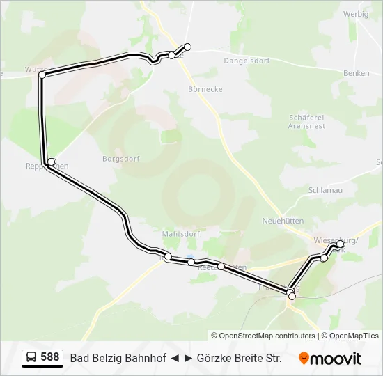 588 Bus Line Map