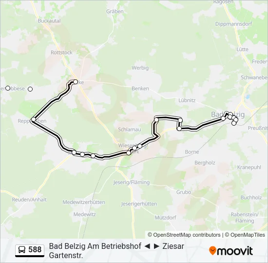 588 Bus Line Map