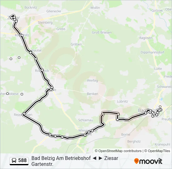 588 Bus Line Map