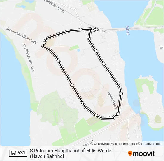 631 Bus Line Map