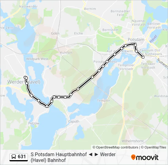 631 Bus Line Map