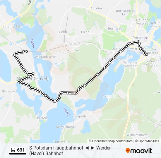 631 bus Line Map