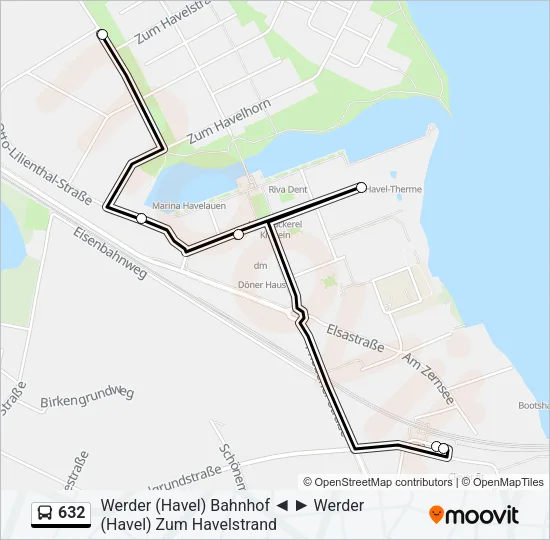 632 Bus Line Map