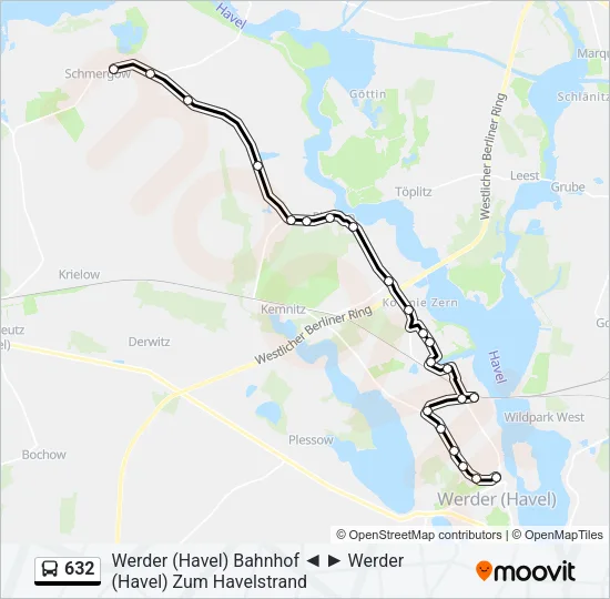 632 Bus Line Map