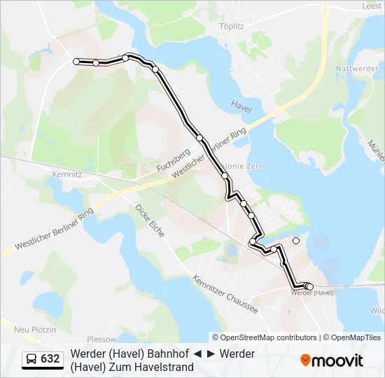 632 Bus Line Map
