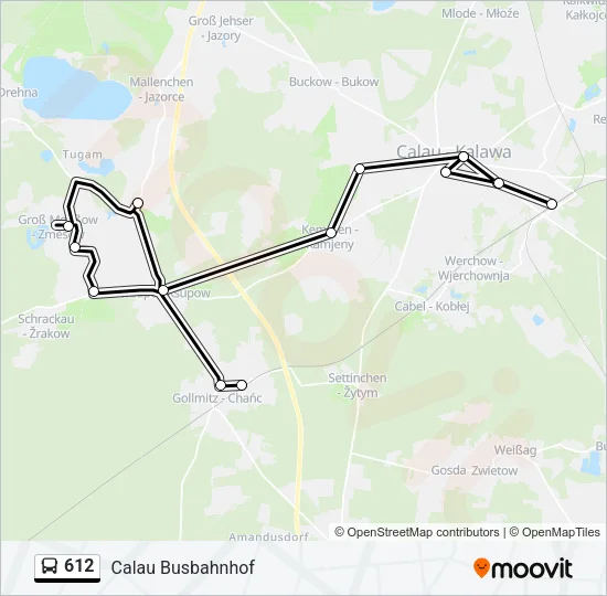612 Bus Line Map