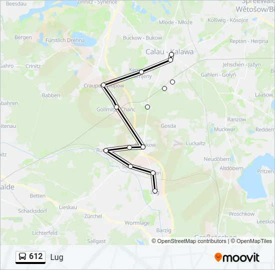 612 Bus Line Map