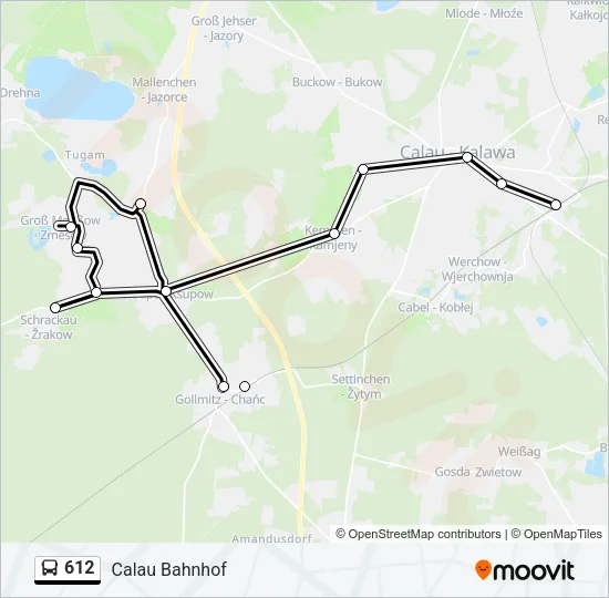 612 Bus Line Map