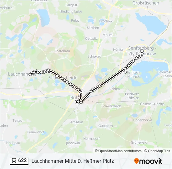 622 Bus Line Map