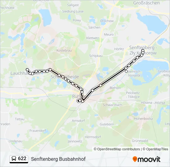 622 Bus Line Map