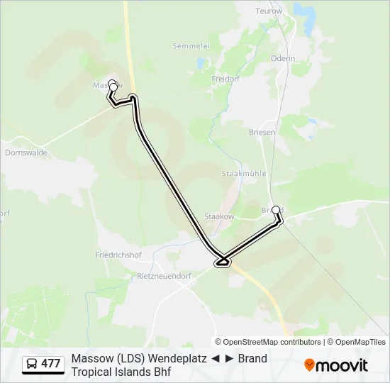 477 Bus Line Map