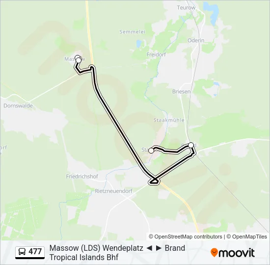 477 Bus Line Map