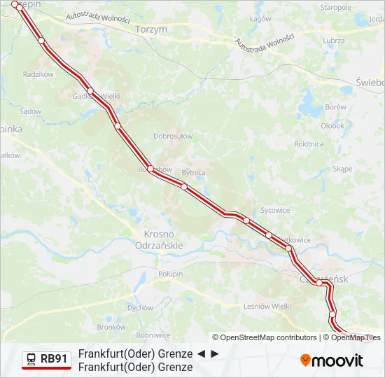 RB91 Train Line Map