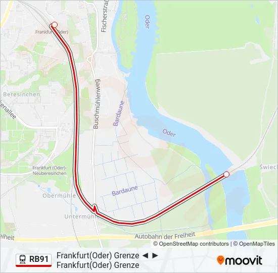 RB91 Train Line Map