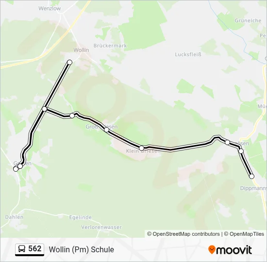 562 Bus Line Map