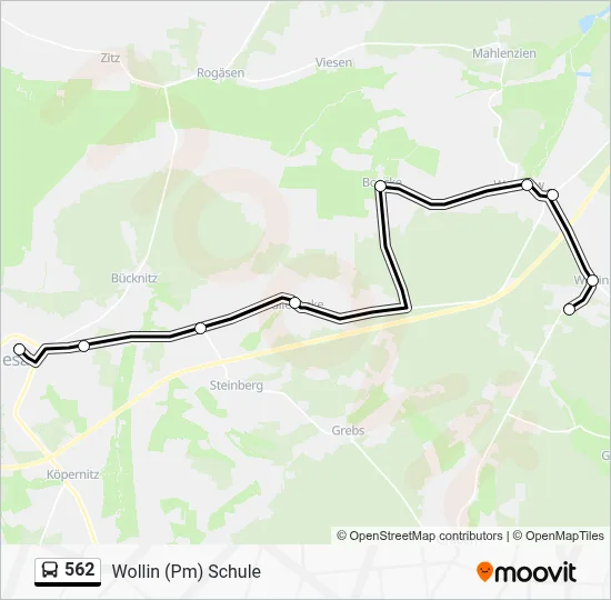 562 Bus Line Map