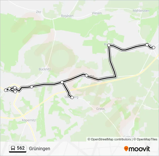 562 Bus Line Map