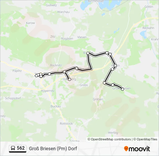 562 Bus Line Map