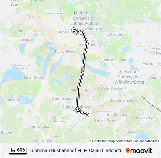 606 Bus Line Map