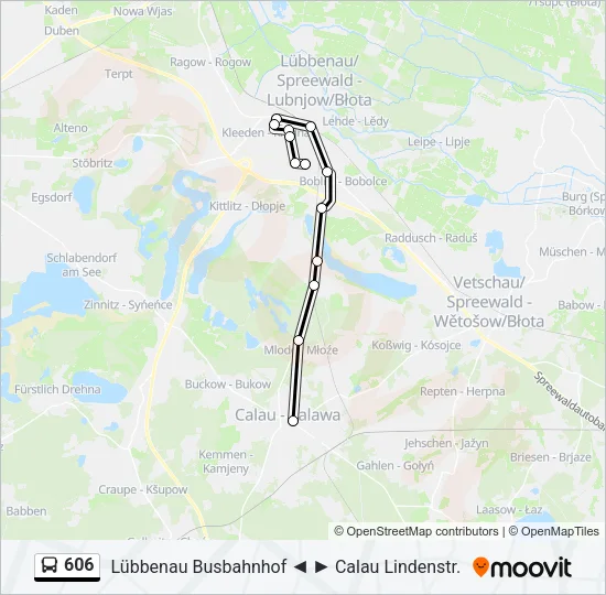 606 Bus Line Map