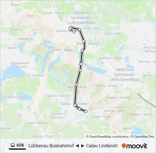 606 Bus Line Map