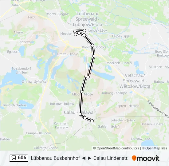 606 Bus Line Map