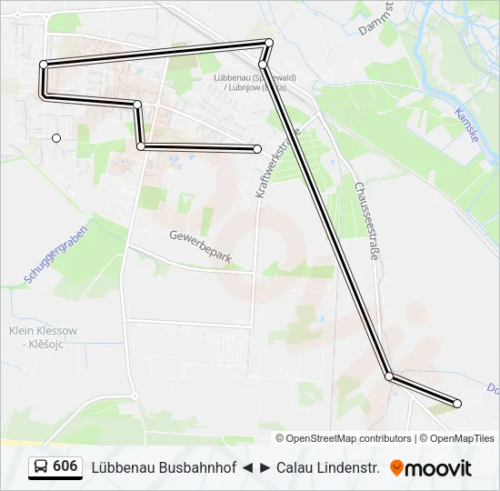 606 Bus Line Map