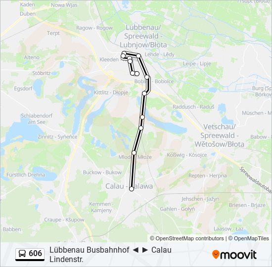 606 bus Line Map