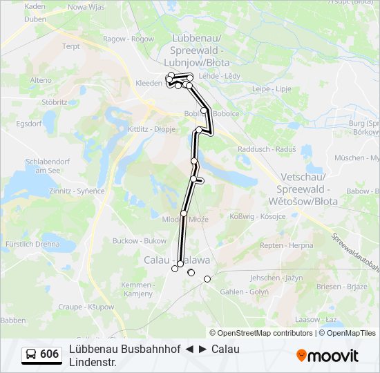 606 bus Line Map