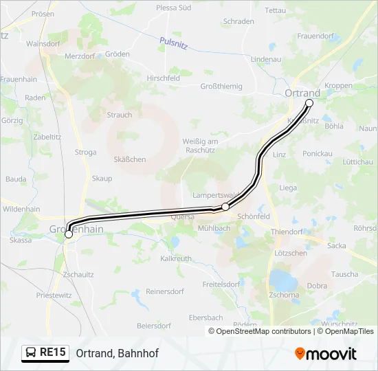 RE15 Bus Line Map