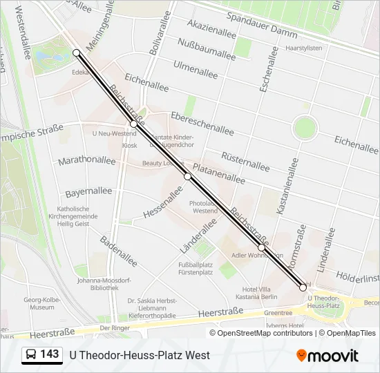 143 Bus Line Map