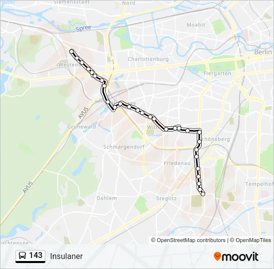 143 Bus Line Map