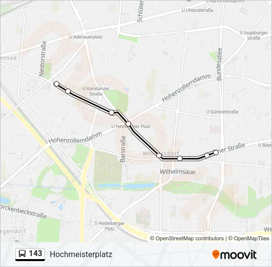 143 Bus Line Map