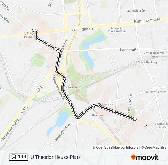 143 Bus Line Map