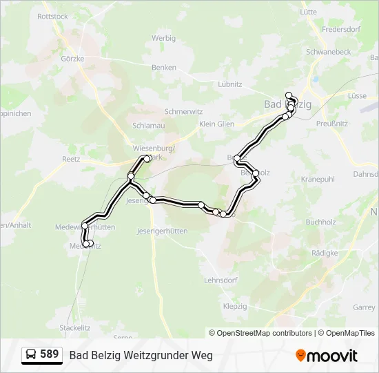 589 Bus Line Map
