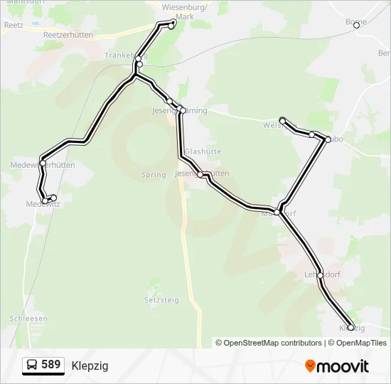 589 Bus Line Map