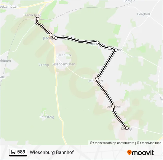 589 Bus Line Map