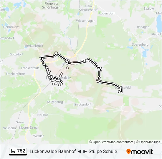 752 Bus Line Map