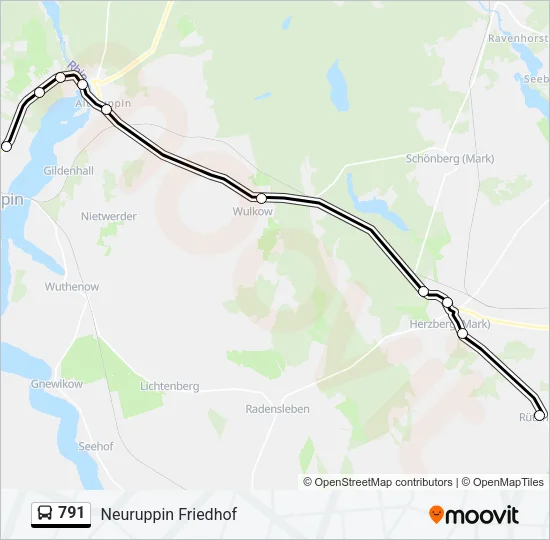 791 Bus Line Map