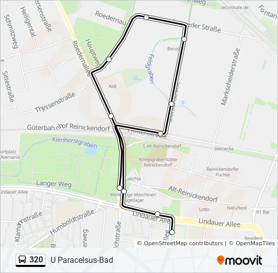 Автобус 320: карта маршрута