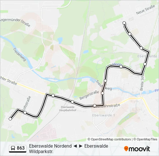 863 Bus Line Map