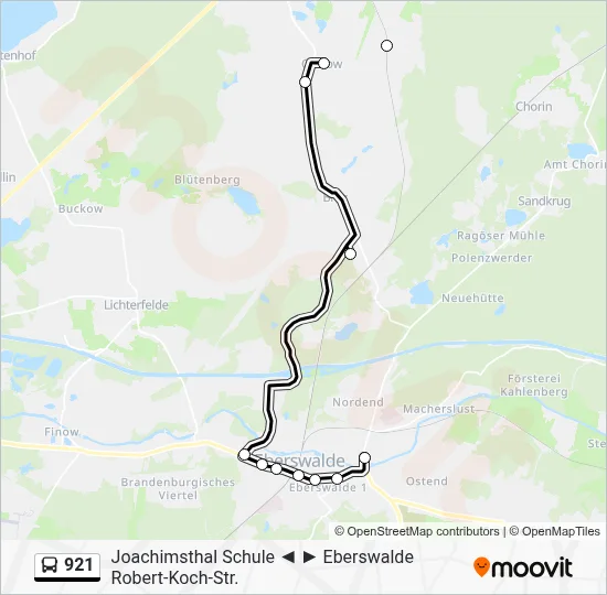 921 Bus Line Map