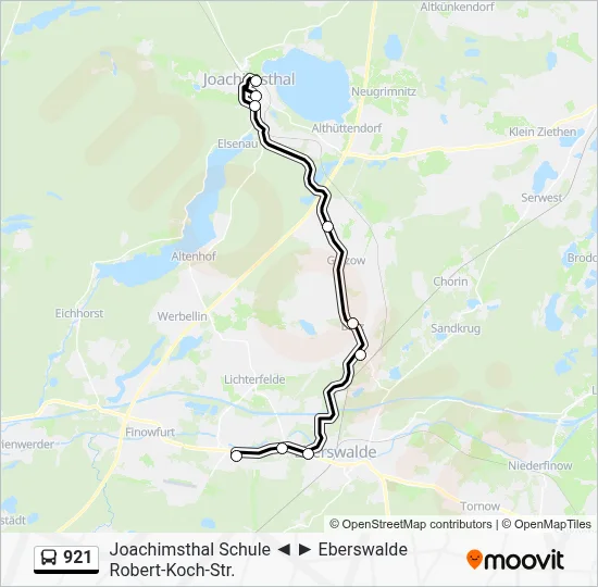 921 Bus Line Map