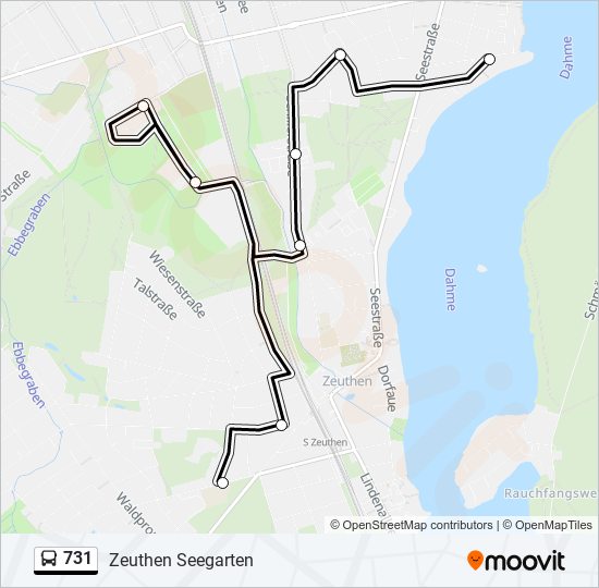 731 bus Line Map