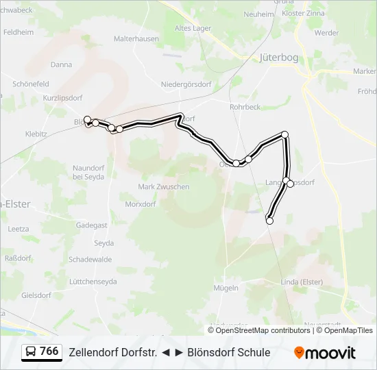 766 Bus Line Map