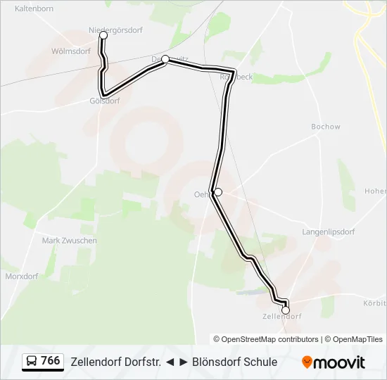 766 Bus Line Map