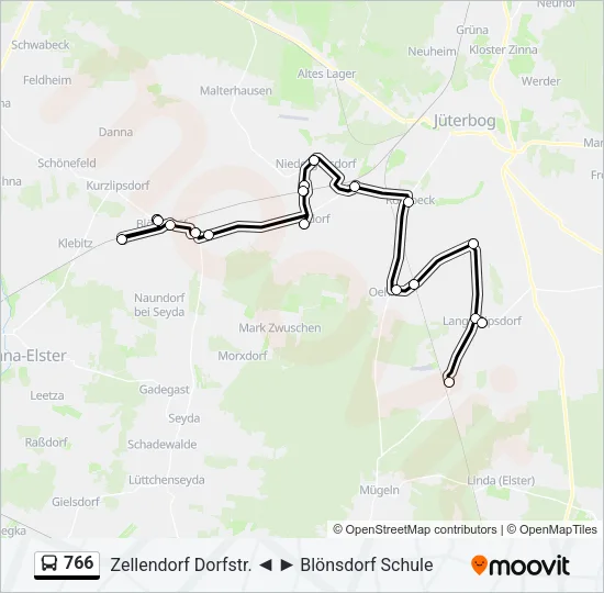 766 Bus Line Map